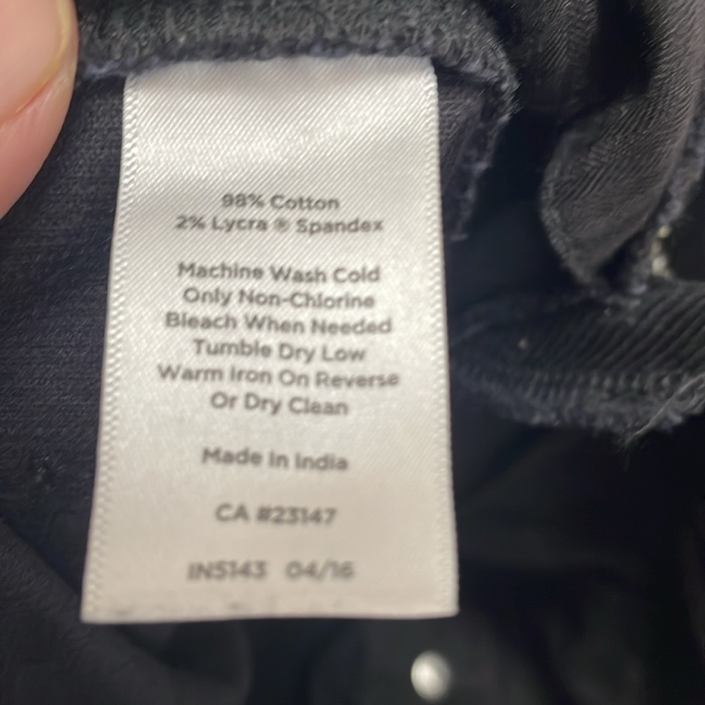 Black corduroy straight curvy size 0p Talbots flawless five pocket petite pants - Picture 6 of 11